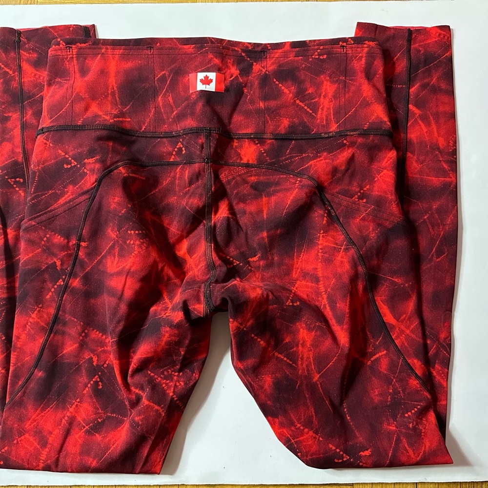 lululemon athletica Red Leggings Bold Design